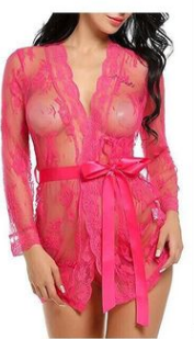 Lacy Bathrobe/Nightdress (up to 5XL)