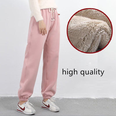 Sporty Fleece Padded Harem Pants