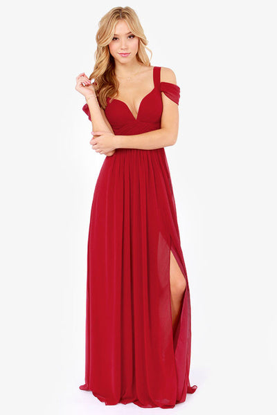 Long  Greek Style Chiffon Pleated Dress