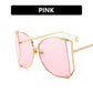 Classy Metal Frame Cutout Sunglasses