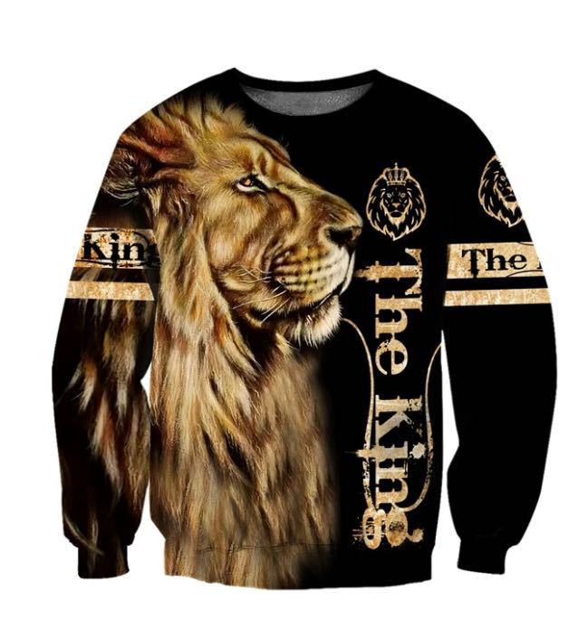 Lion or Tiger 3D Digital Sweatshirt With Hood