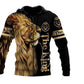Lion or Tiger 3D Digital Sweatshirt With Hood
