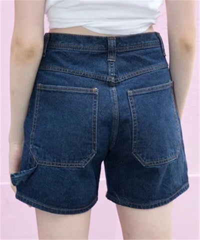 All Artisan-High Waist Denim Slim Shorts