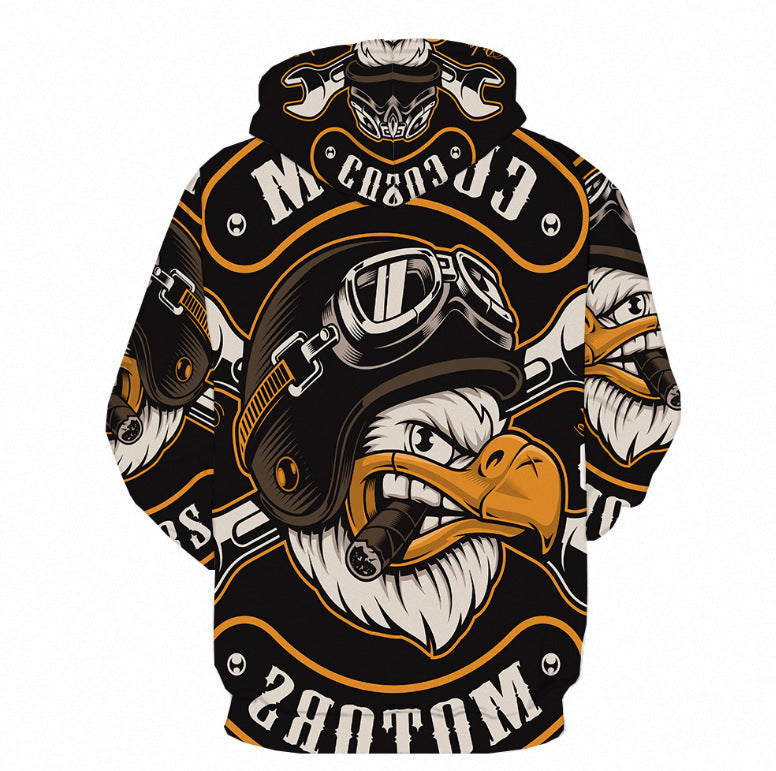 3D C-Gar Eagle Custom Motors Hooded Sweatshirt