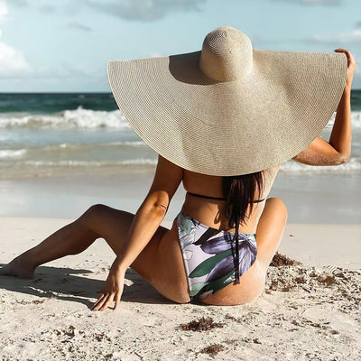 Oversized Wide Brim Straw Beach Hat