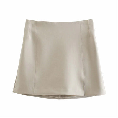 Blazer Crop Top & High Waist Split A-Line Mini Skirt Two Piece Set