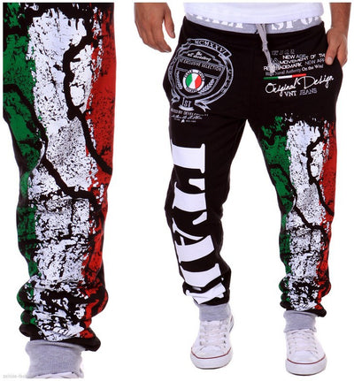 Italia Sports Print Draw String Pants