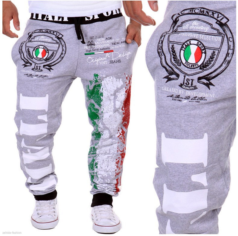 Italia Sports Print Draw String Pants
