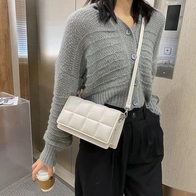 Small Shiny Faux Leather Shoulder Bag