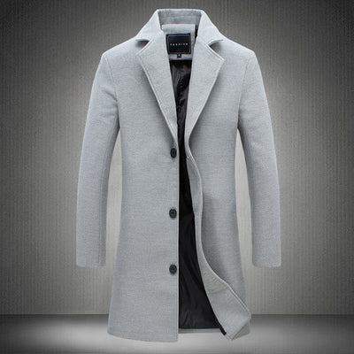 Woolen Business Trench Coat