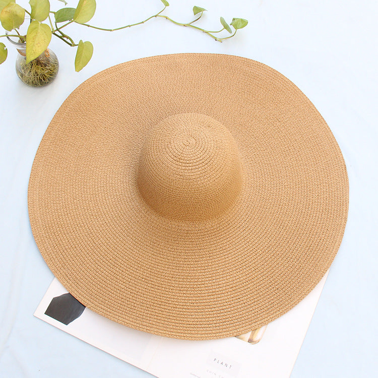 Oversized Wide Brim Straw Beach Hat