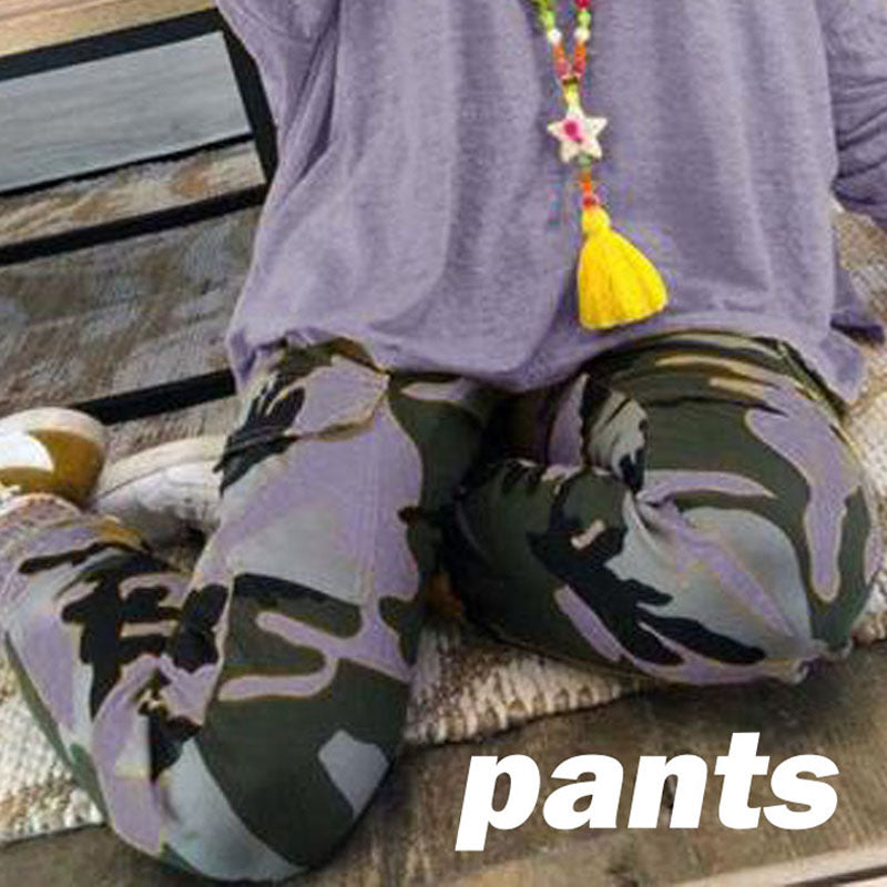 Figure Fitting High Waist Drawstring Camouflage Pants