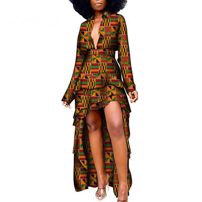 African Batik Print Dress  (Plus Sizes)