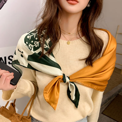 Large Square Thin Style Silken Gauze Scarf