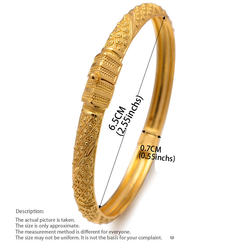Ethiopian Faux Gold Bracelet/Bangles (4pc set)