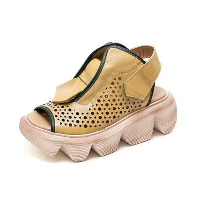 Zhongbang Velcro Platform Sandals