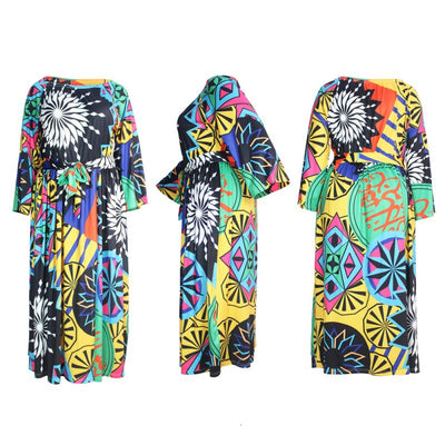 African Floral Dress for Bigger Girls (L to 4XL)