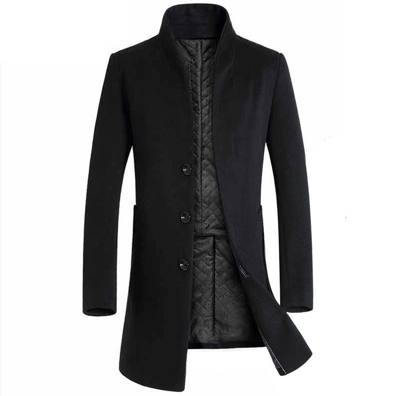 Long Woolen Trench Coat