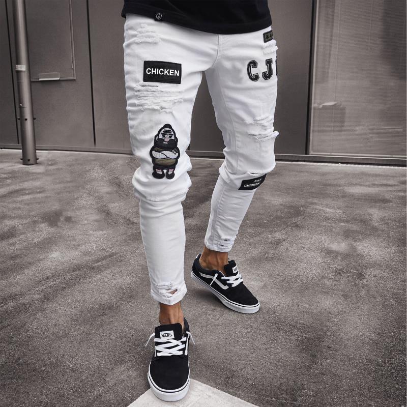 Distressed Denim Slim Fit Jeans