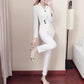 Sharp Slim Fitting Pant Suit w/contrasting Buttons