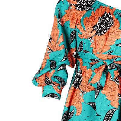 African Print Loose Waist Skirt