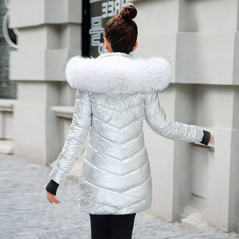 Fluffy & Puffy Slim Fitting Jacket w/Fur Lined Hood