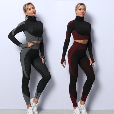 Quick Dry Seamless 3pcs Sport Set/Tracksuit