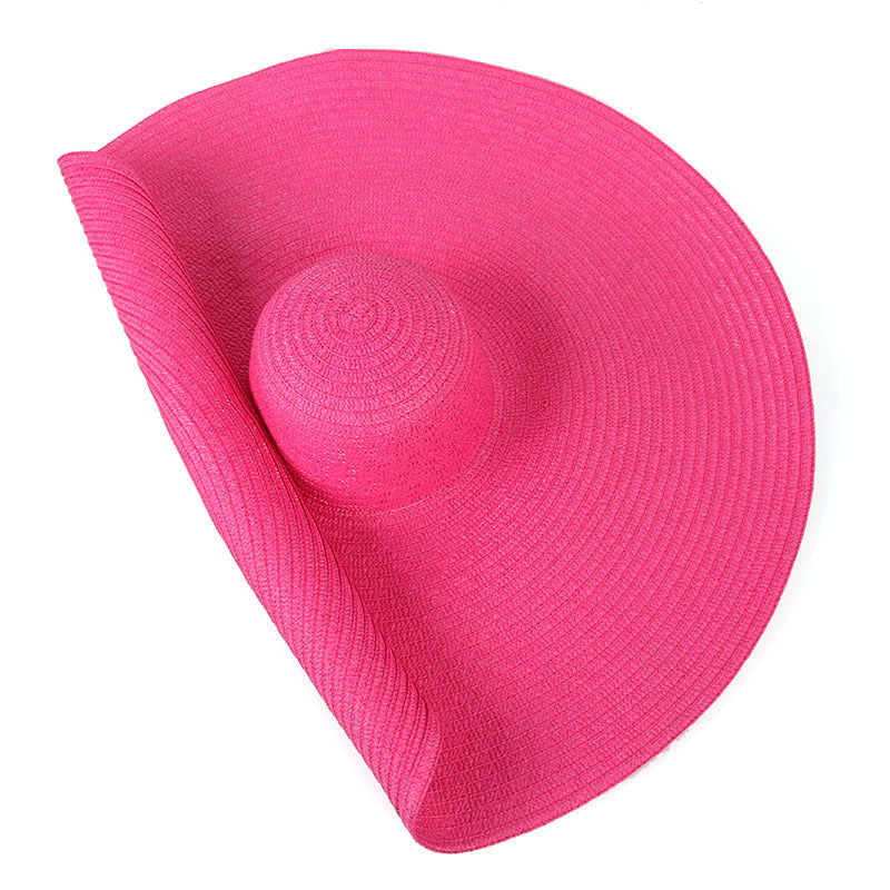 Oversized Wide Brim Straw Beach Hat