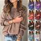 Long Sleeve Round Neck Button Knit Shirt