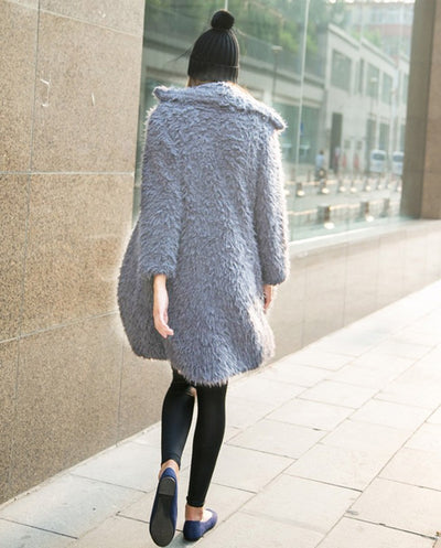 Fluffy Faux Fur Coat
