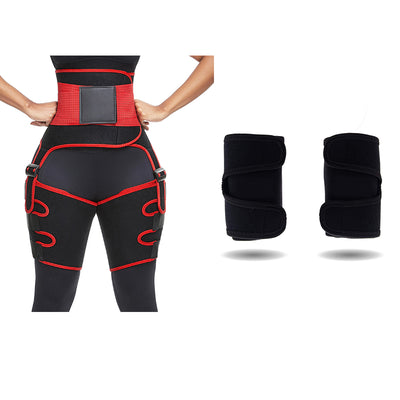 Waist Belt plus Leg Strap Adjustable One-piece Sports Girdle  (up to 3XL)