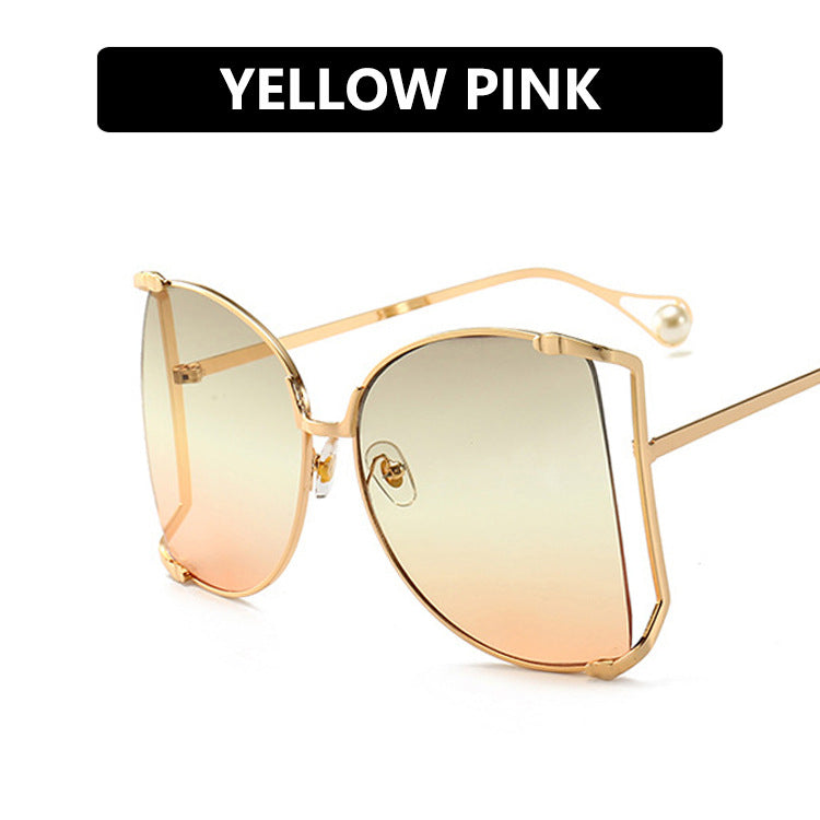 Classy Metal Frame Cutout Sunglasses