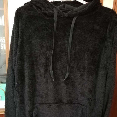 Plush Fluff Hooded Pullover Sweatshirt