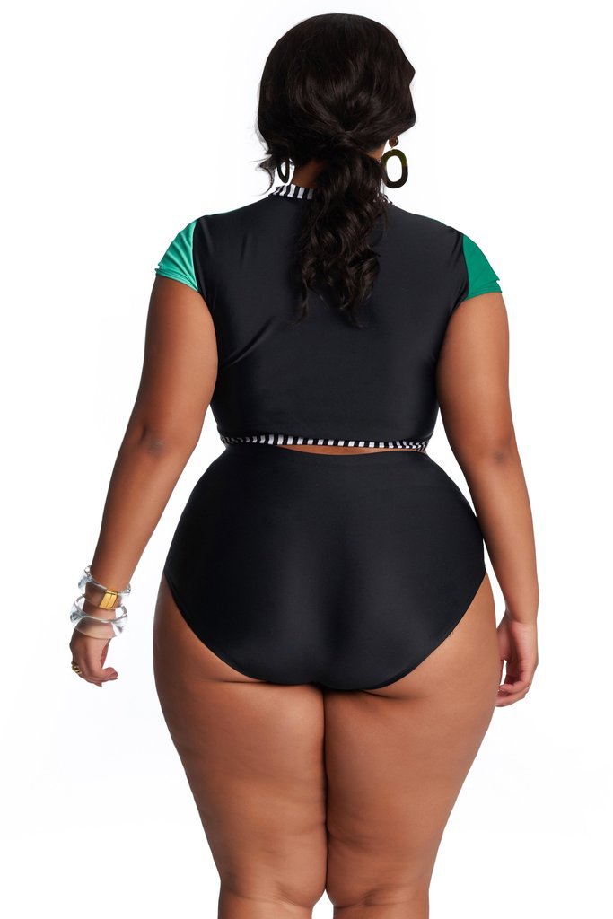 Plus Sized Two Piece Bikini Set-Plus Sizes only