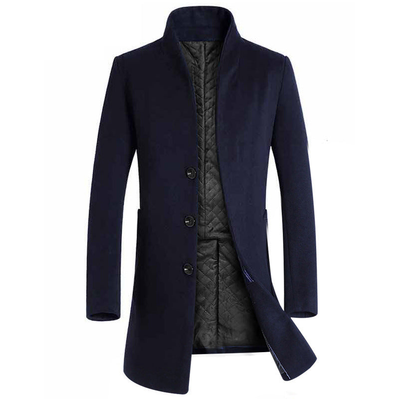 Long Woolen Trench Coat