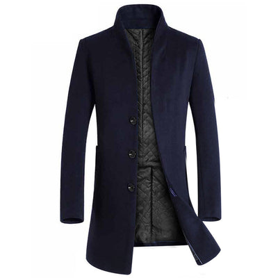 Long Woolen Trench Coat