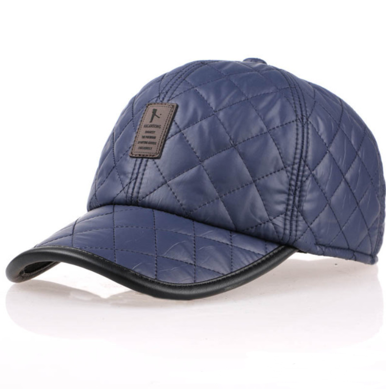 Puffy Faux Leather Baseball Cap