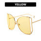 Classy Metal Frame Cutout Sunglasses