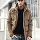 Padded Cotton Button-up Corduroy Coat
