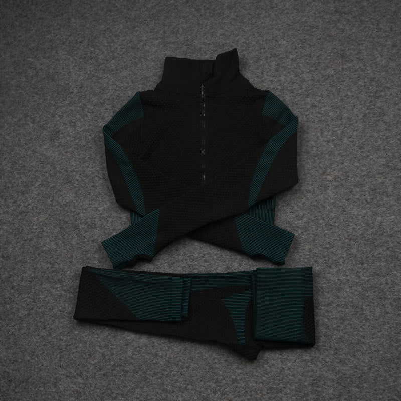 Three-piece Nylon Stretch Fitness Suit
