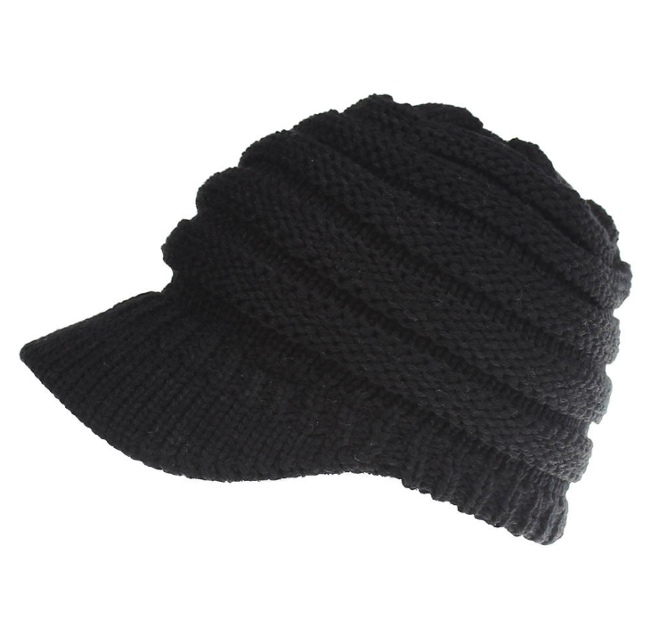 Soft Knitted Ponytail Beanie Cap