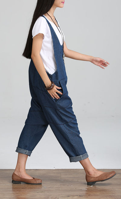 Super Loose Fitting Denim Jumpsuit