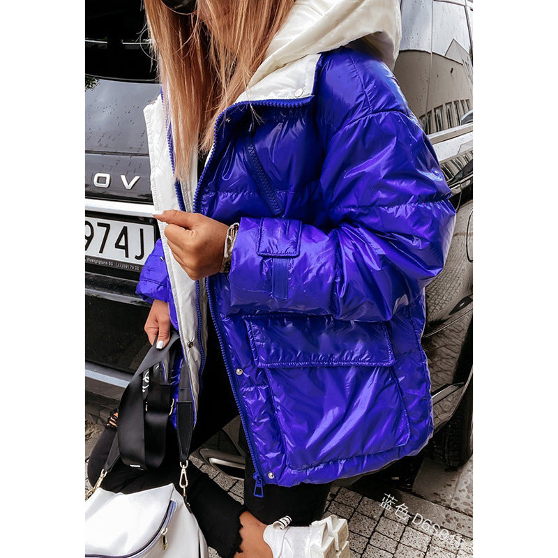 Shiny Hooded Coat