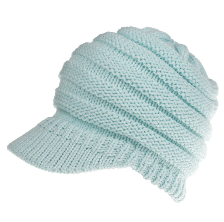 Soft Knitted Ponytail Beanie Cap