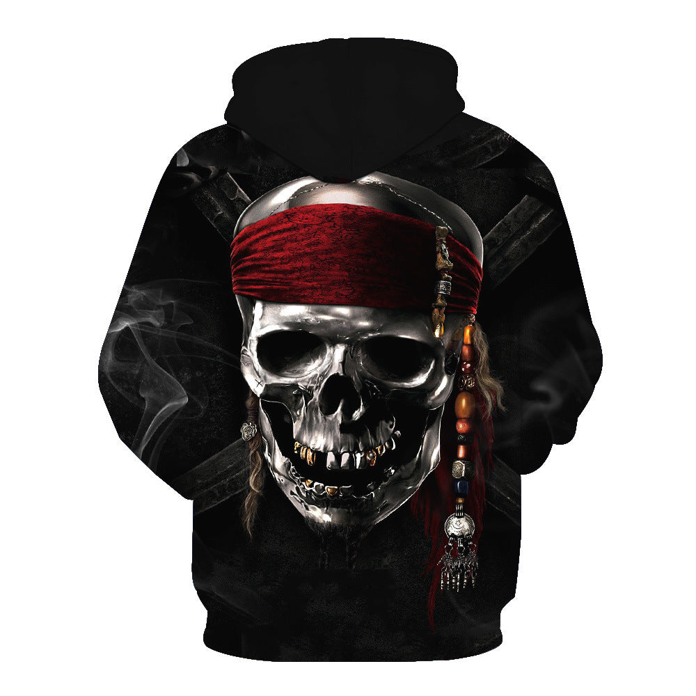 Skull Band Hooded Sweatshirt