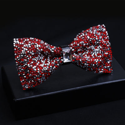 Shiny Diamond Bow Tie