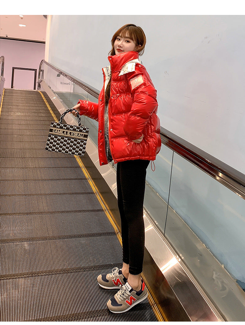 Shiny Hooded Coat