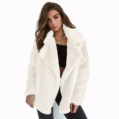 Plush Big Lapel Sexy Slim Fit Jacket