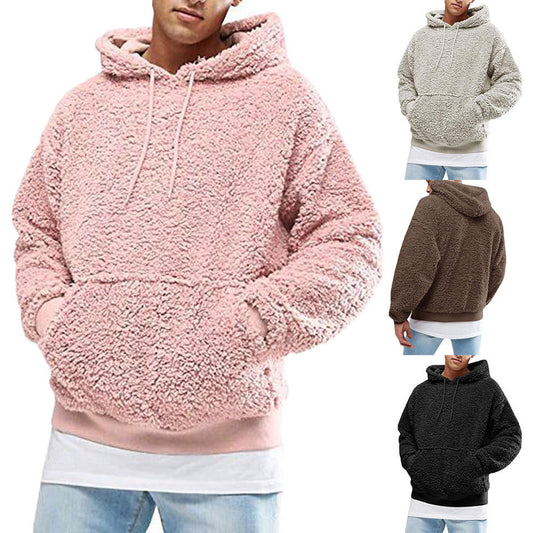 Fluffy Fleece Pullover Hooded Sweatshirt