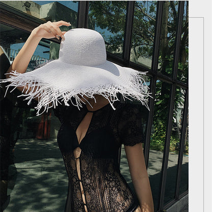 Oversized Dome Straw Beach Hat